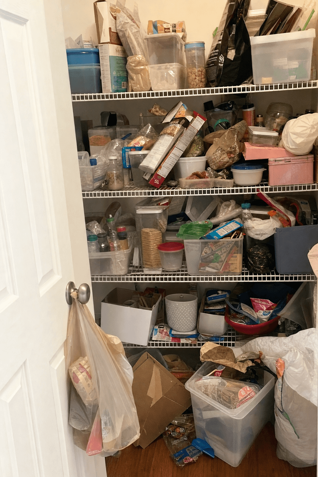 Pantry organization — Bethesda — before